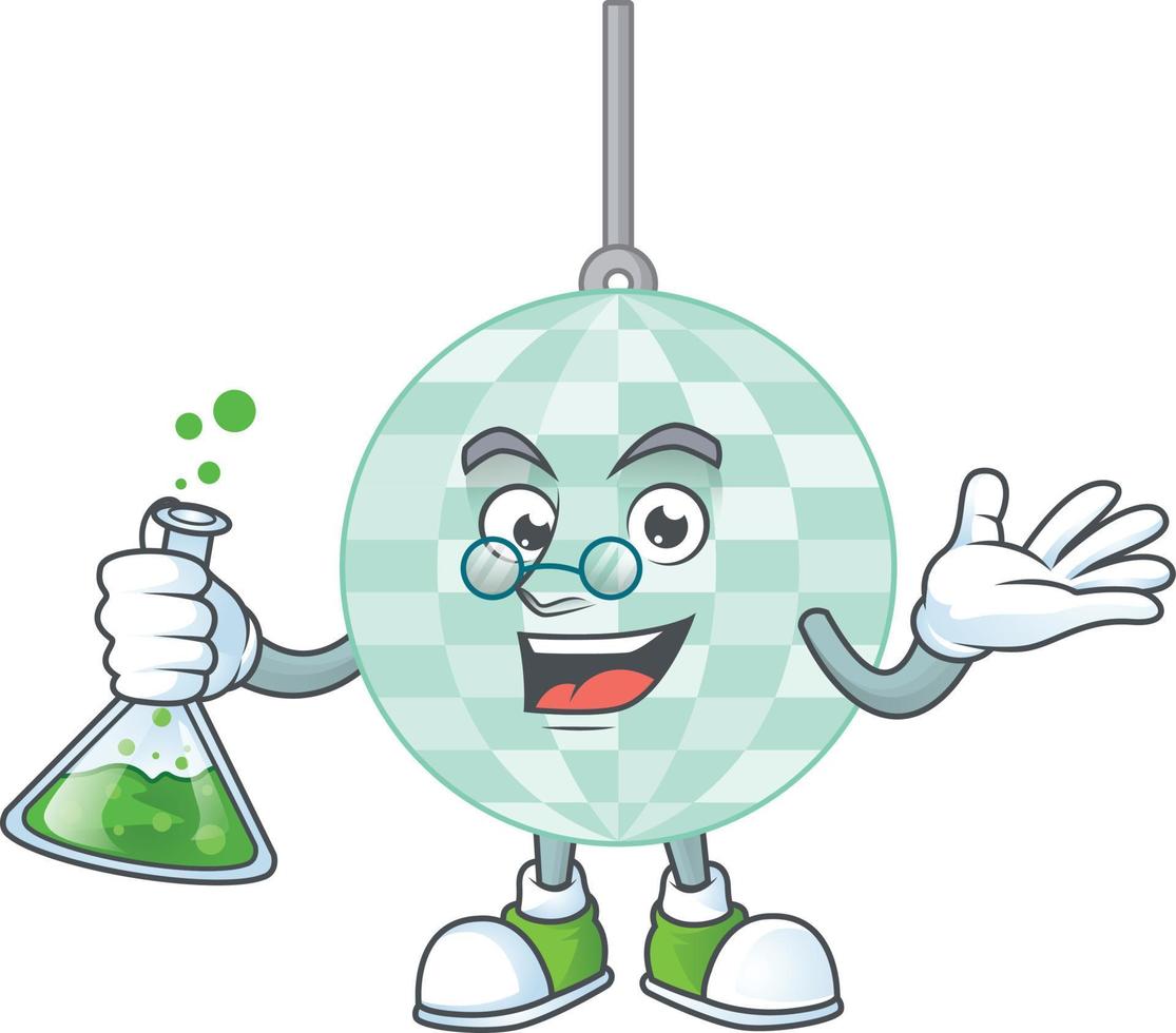 Cartoon character of disco ball vector