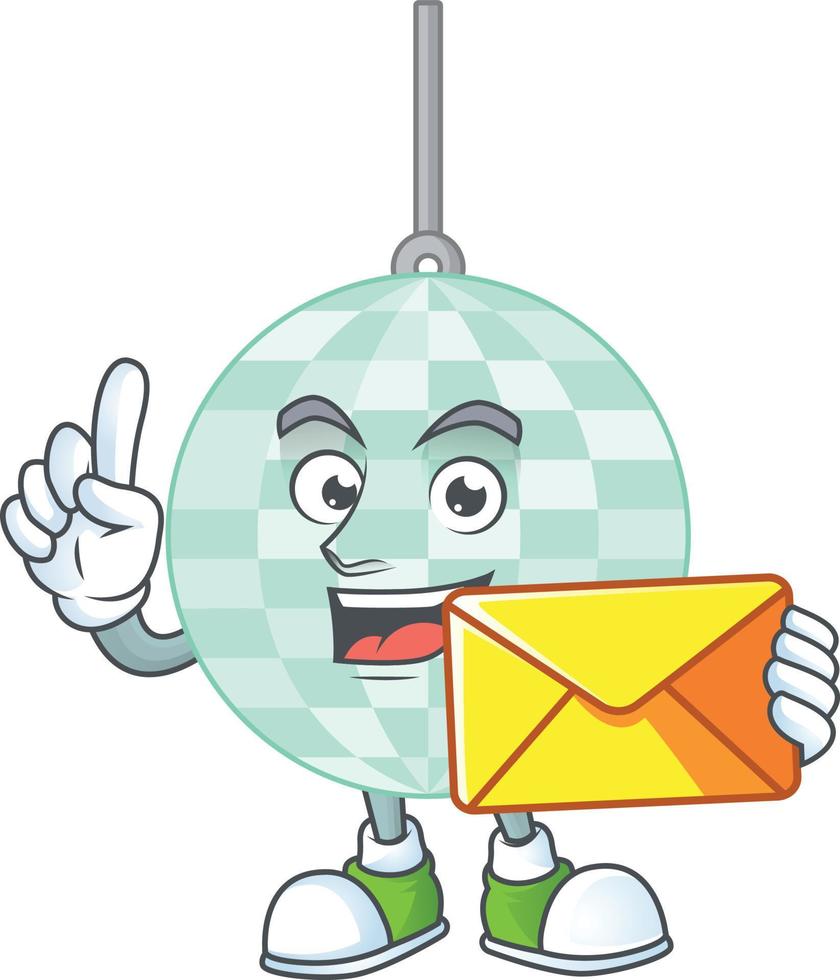 Cartoon character of disco ball vector