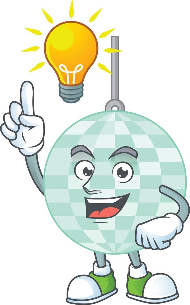 Cartoon character of disco ball vector