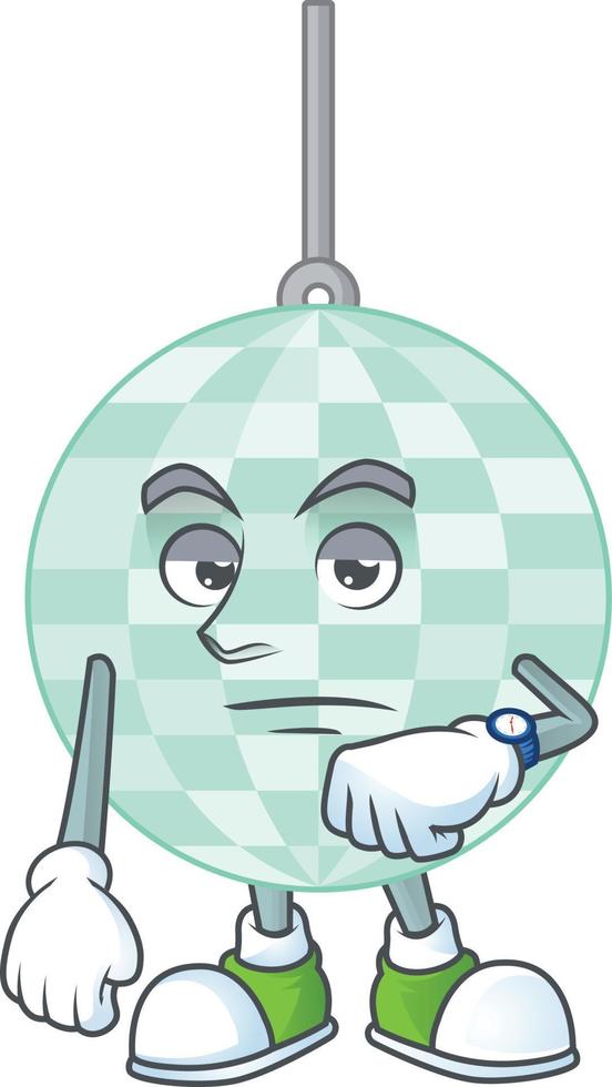 Cartoon character of disco ball vector