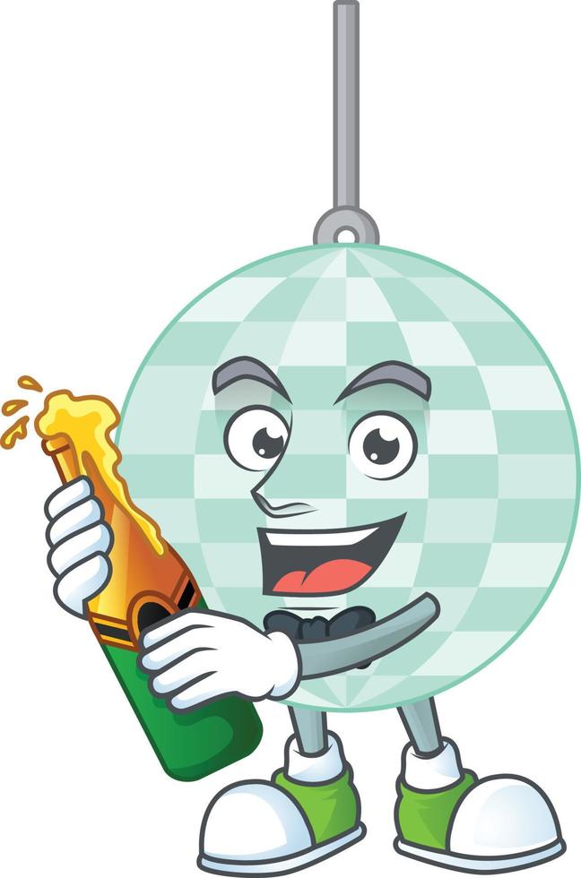 Cartoon character of disco ball vector