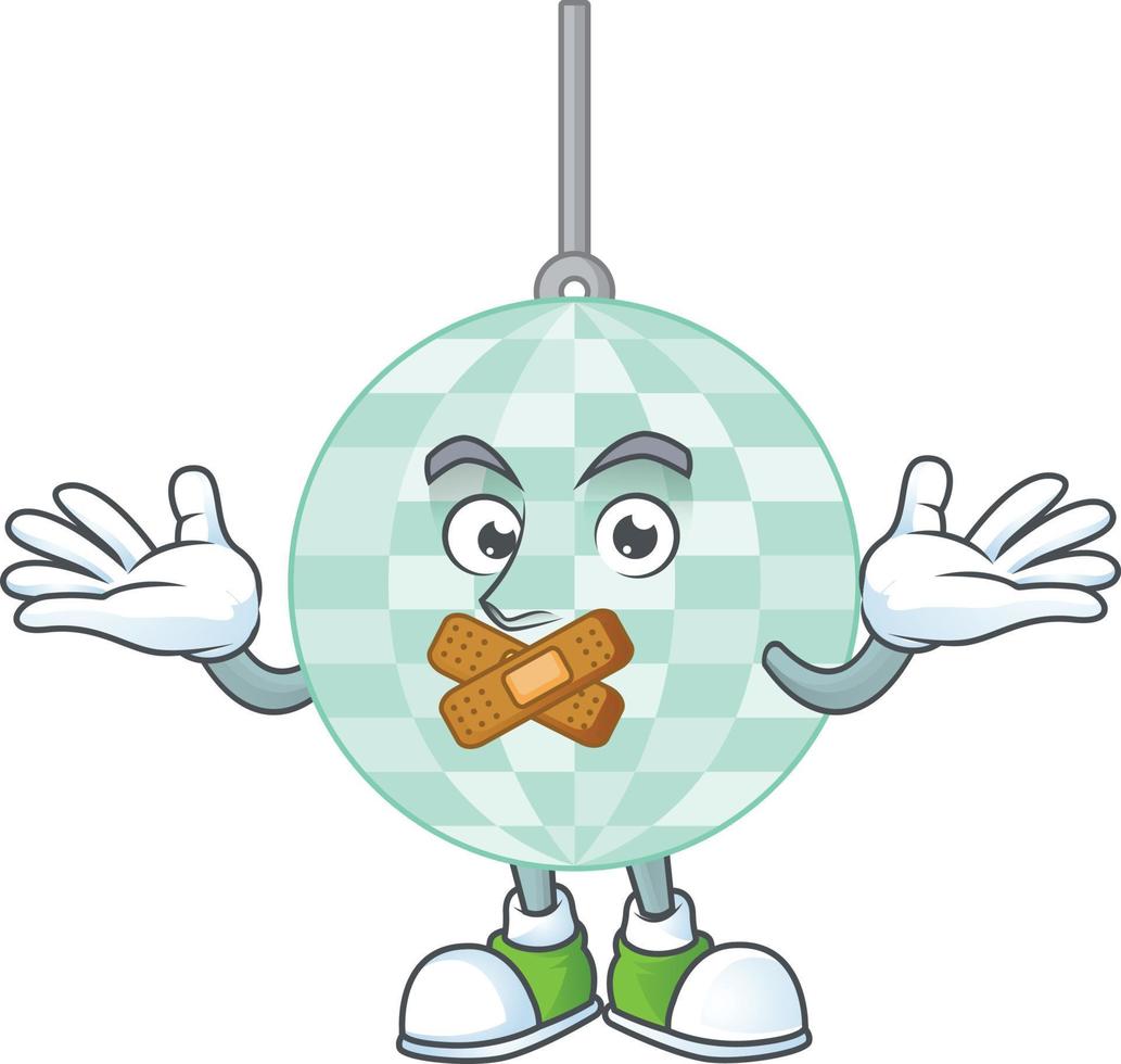 Cartoon character of disco ball vector