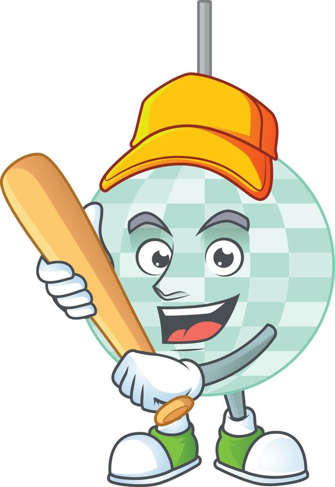 Cartoon character of disco ball vector