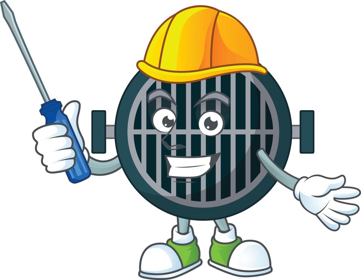 Cartoon character of grill vector