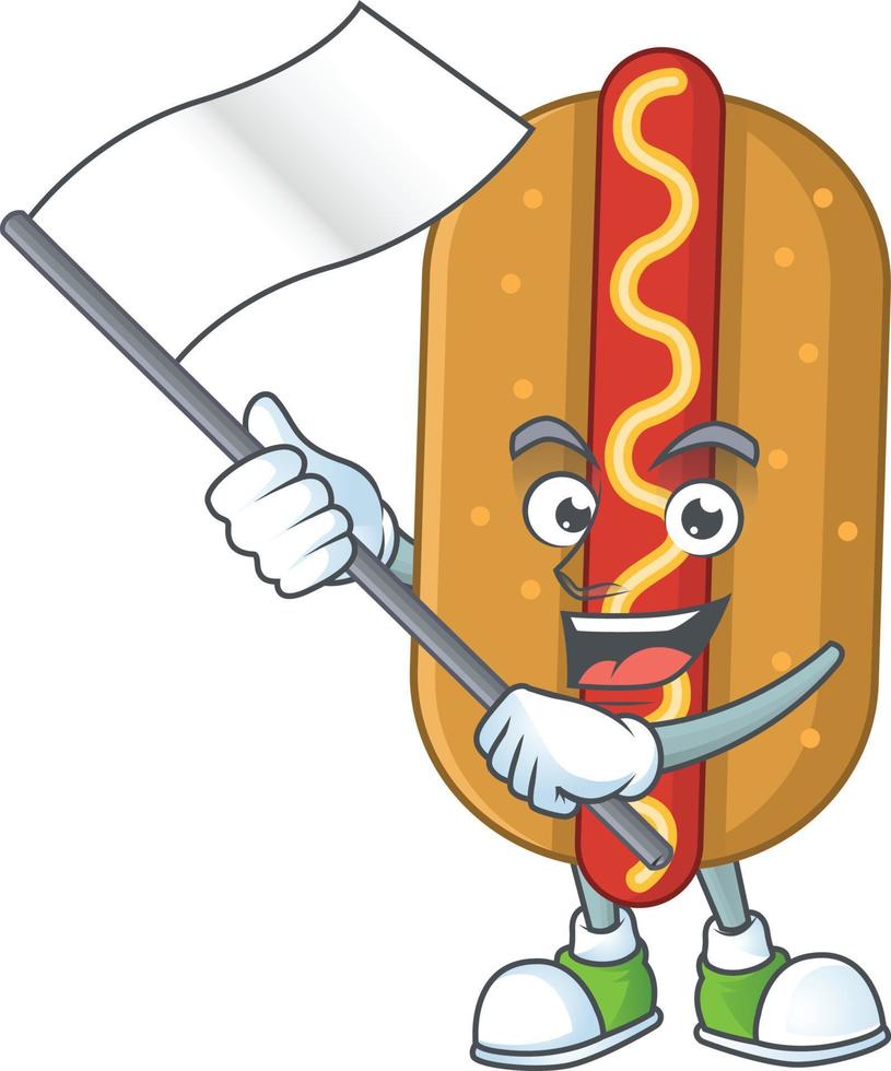 Cartoon character of hotdog vector