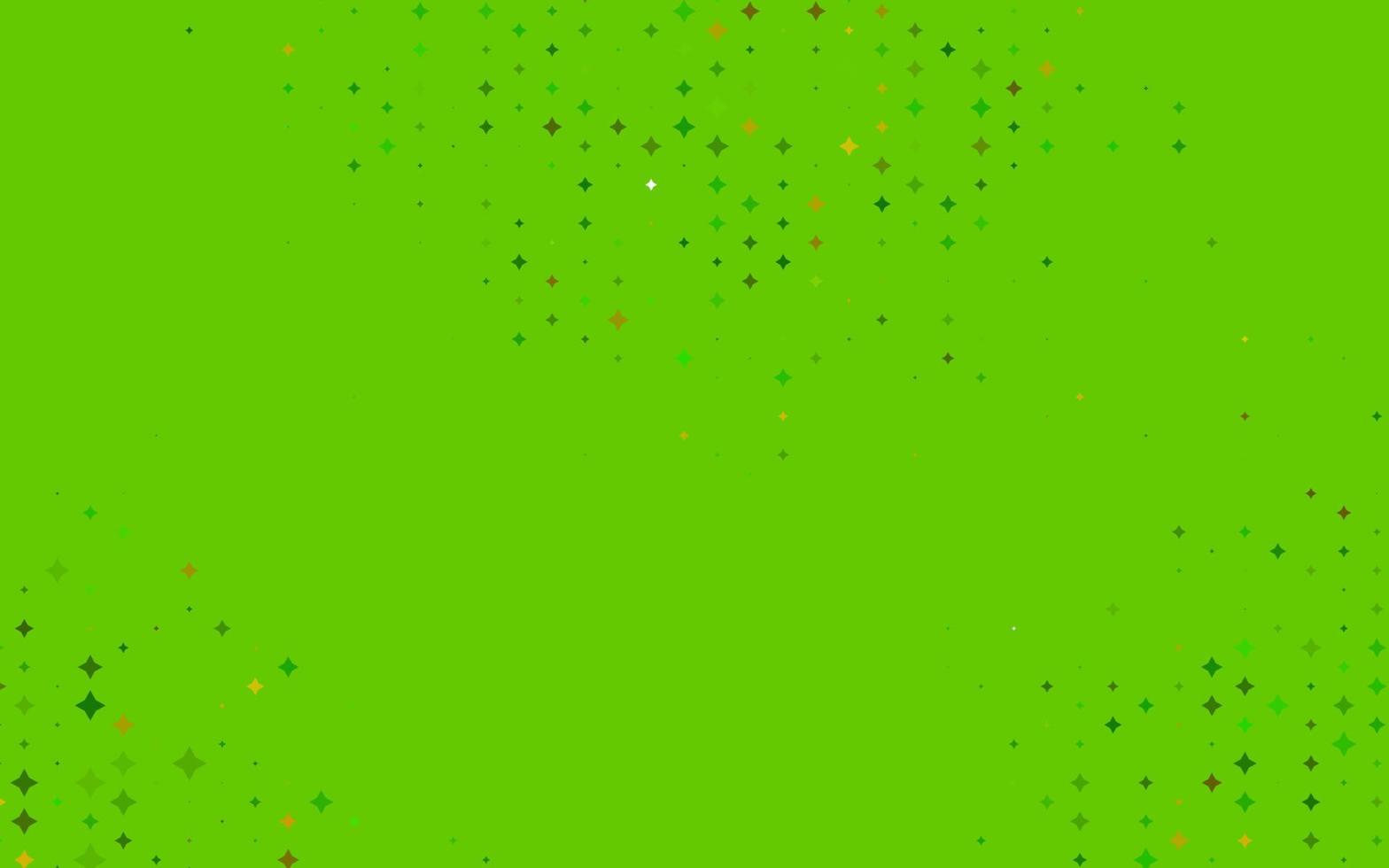 Light Green vector pattern with christmas stars.