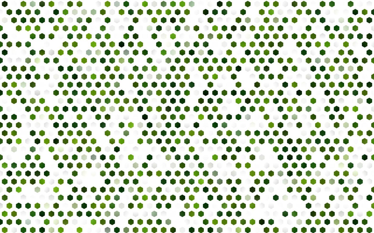 plantilla de vector verde claro en estilo hexagonal.