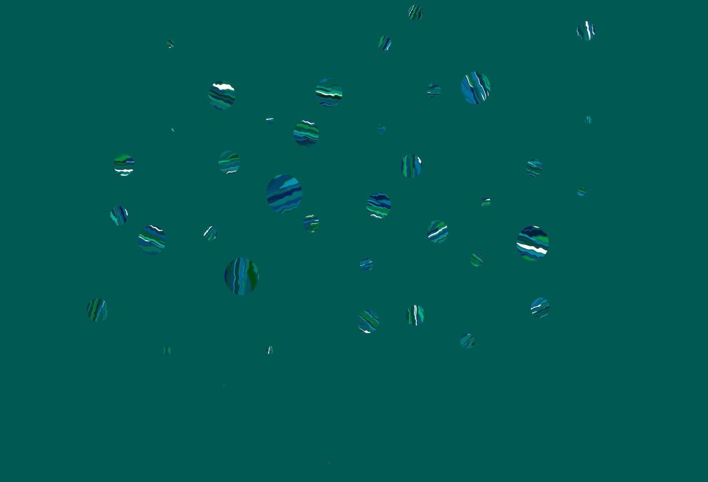 Light blue, green vector background with bubbles.