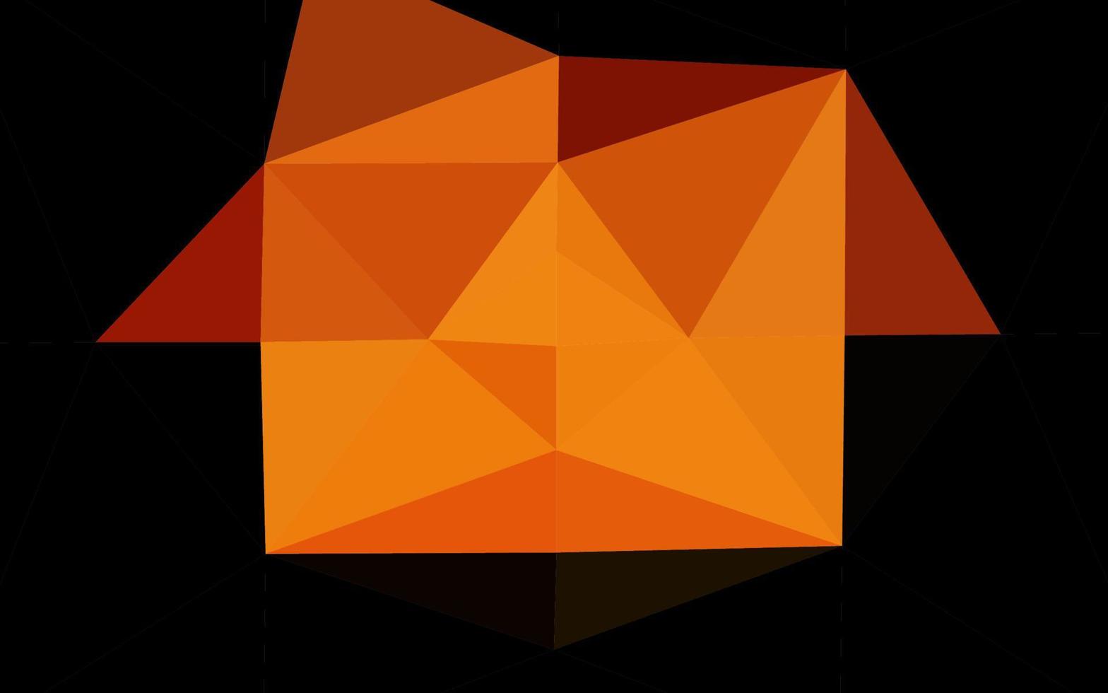 Light Orange vector abstract polygonal texture.