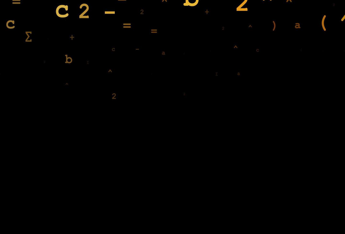 Dark Yellow, Orange vector background with Digit symbols.