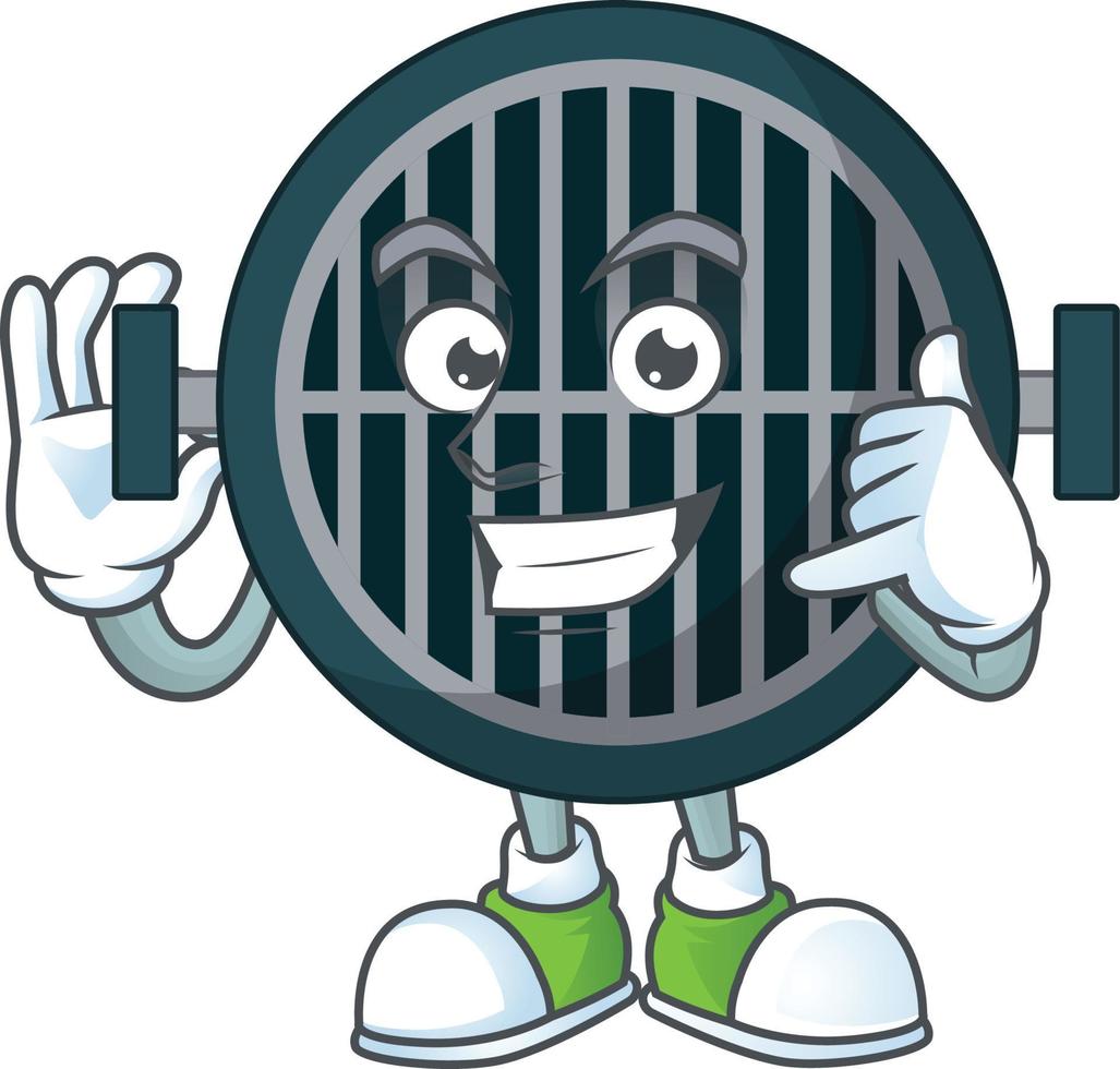 Cartoon character of grill vector