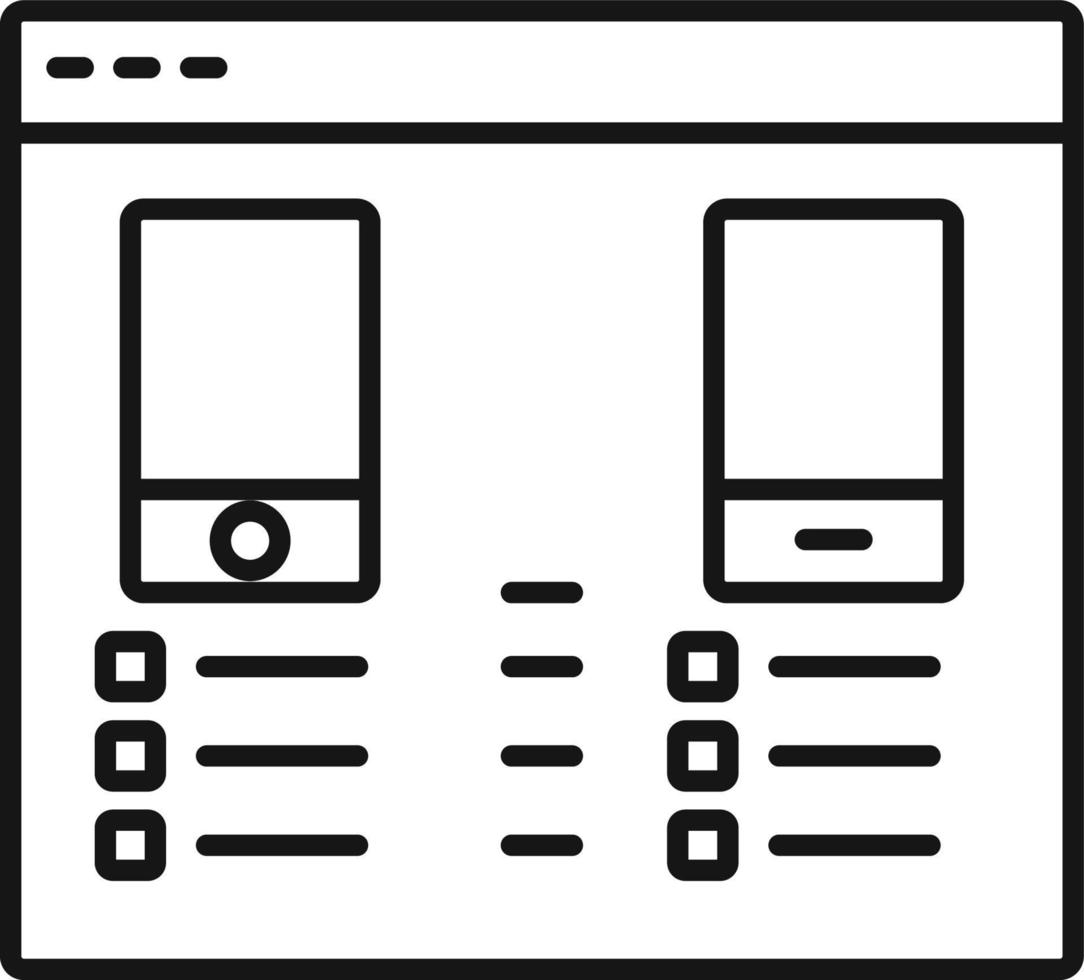 compras en línea, móvil, icono. márketing vector icono. Delgado línea icono para sitio web diseño y infografía en blanco antecedentes