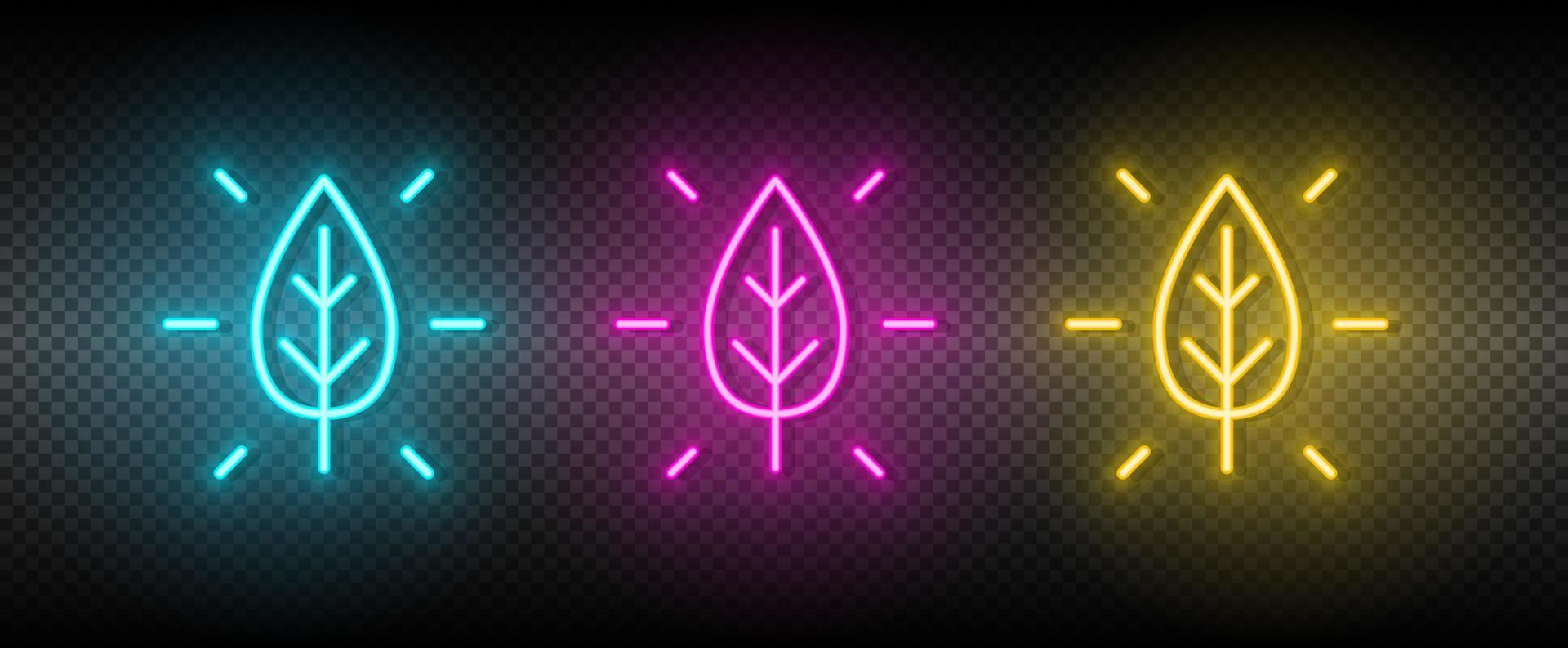 Nature symbol neon vector icon