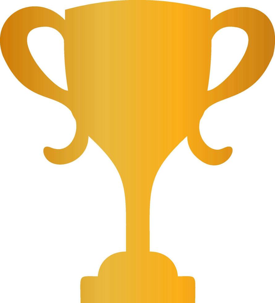 gold cup isolated on white background. Vector icon