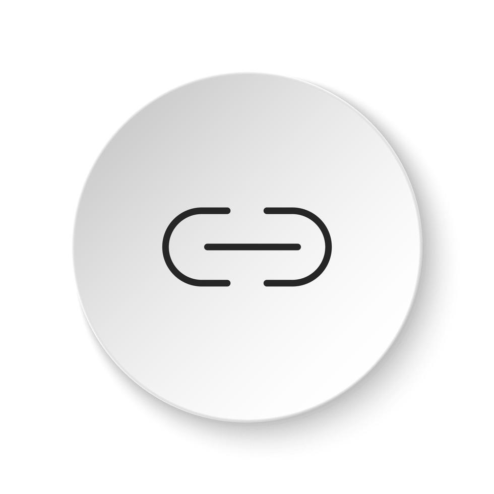 Round button for web icon, link, url. Button banner round, badge interface for application illustration on white background vector
