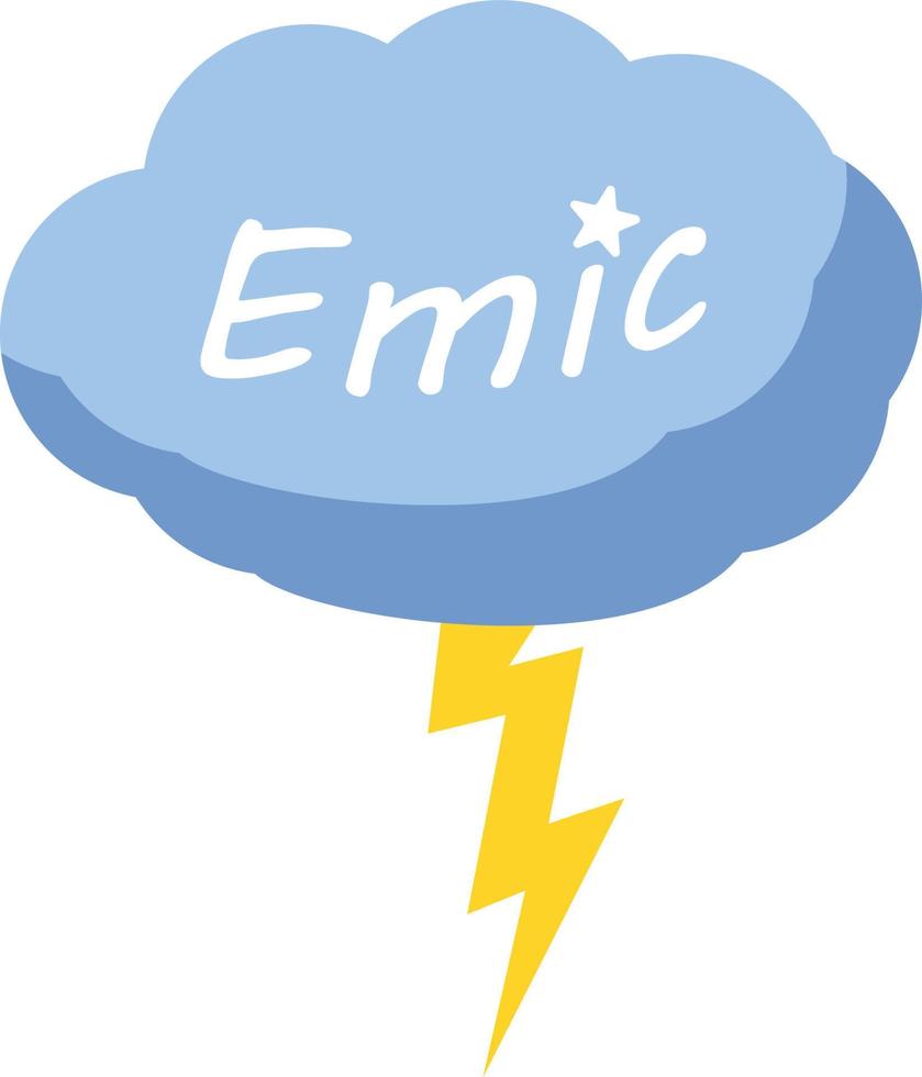 cloud, epic, layer, icon Vector illustration isolated on white background. Perfect to use for print layouts, web banners design and other creative projects - Vector on white background