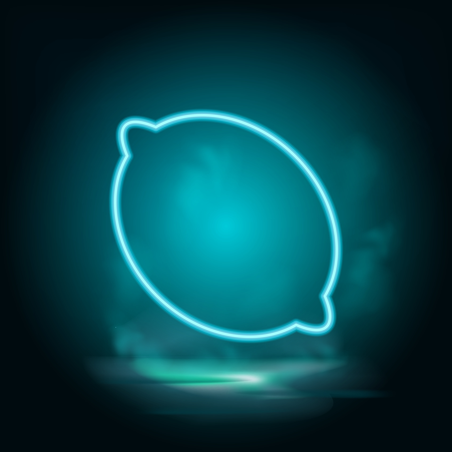 Lemon vector neon icon. Food blue neon illustration. Lemon vector neon