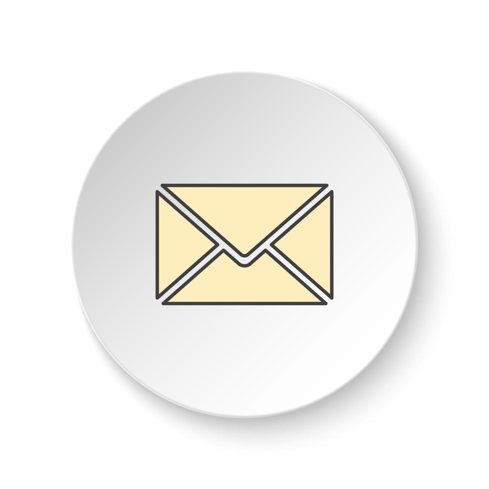 Round button for web icon, Letter. Button banner round, badge interface for application illustration on white background vector