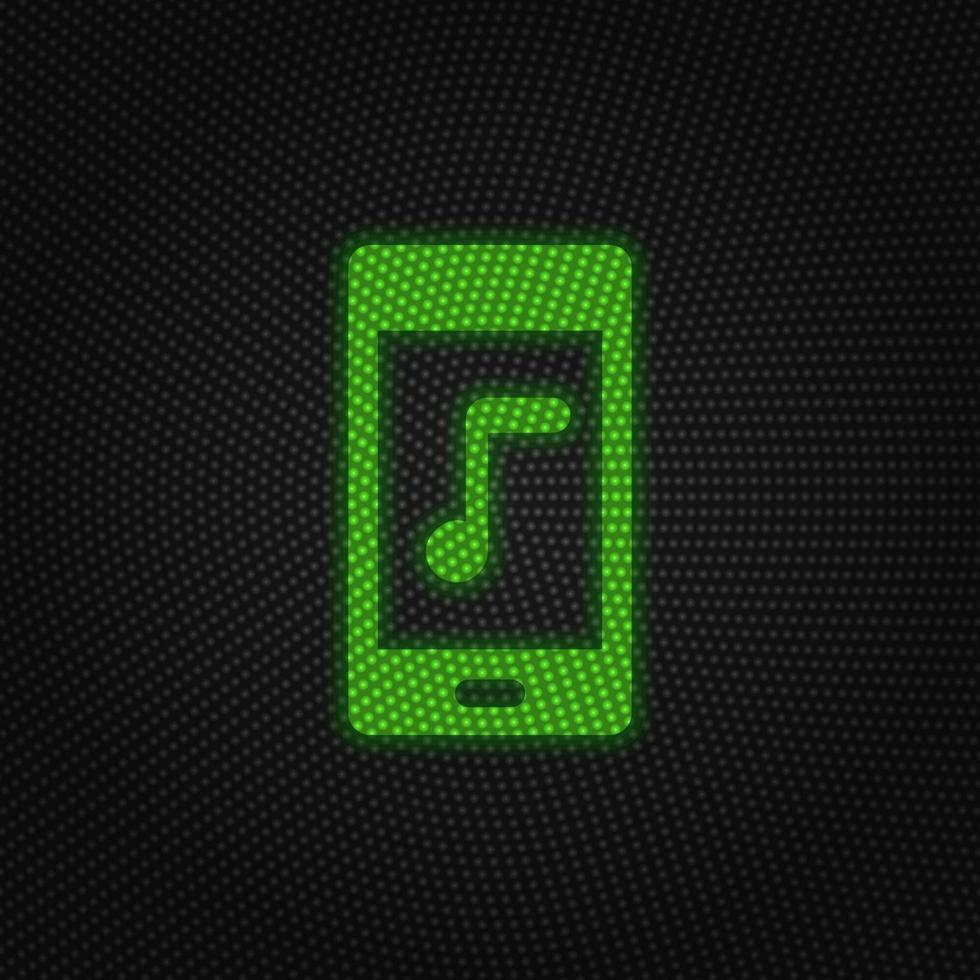 Phone, music, audio new technology vector icon. New mobile technology traffic light style vector illustration on white background