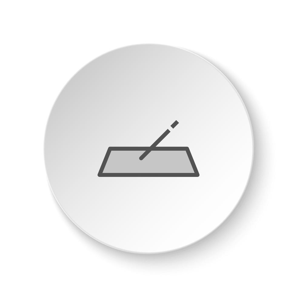 Round button for web icon, fill, form. Button banner round, badge interface for application illustration on white background vector