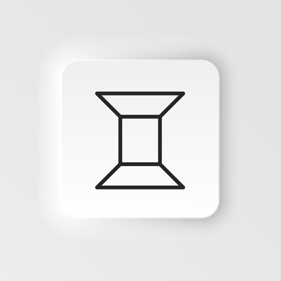 Bobbin, coil, handmade vector icon. Element of design tool for mobile concept and web apps vector. Thin neumorphic style vector icon for website design on neumorphism white background