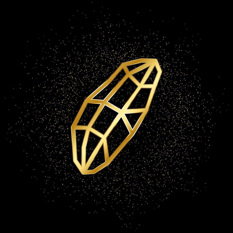 Gem gold icon. Vector illustration of golden particle background.. Spiritual concept vector illustration .