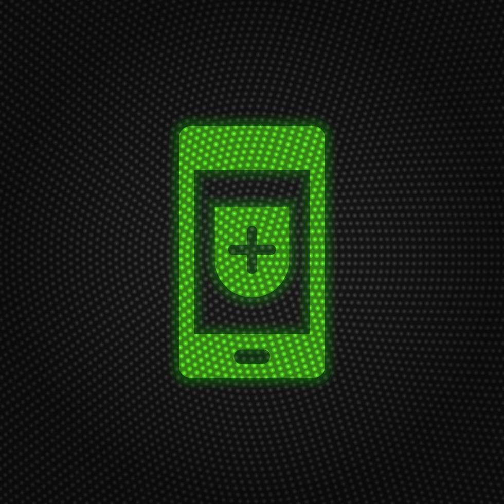 Phone, security new technology vector icon. New mobile technology traffic light style vector illustration on white background