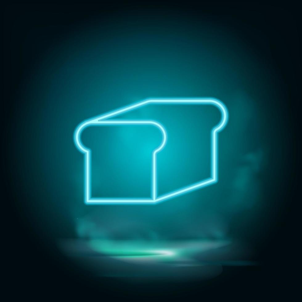 Bakery item vector neon icon. Food blue neon illustration. Bakery item vector neon icon on white background