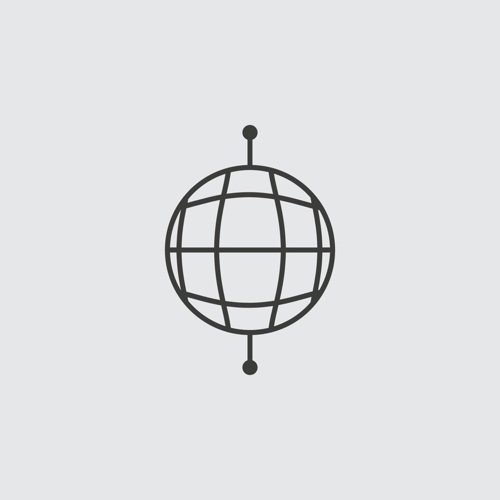 Global, network, outline, icon. Web Development Vector Icon. Element of simple symbol for websites, web design, mobile app, infographics. Line symbol for website design on white background