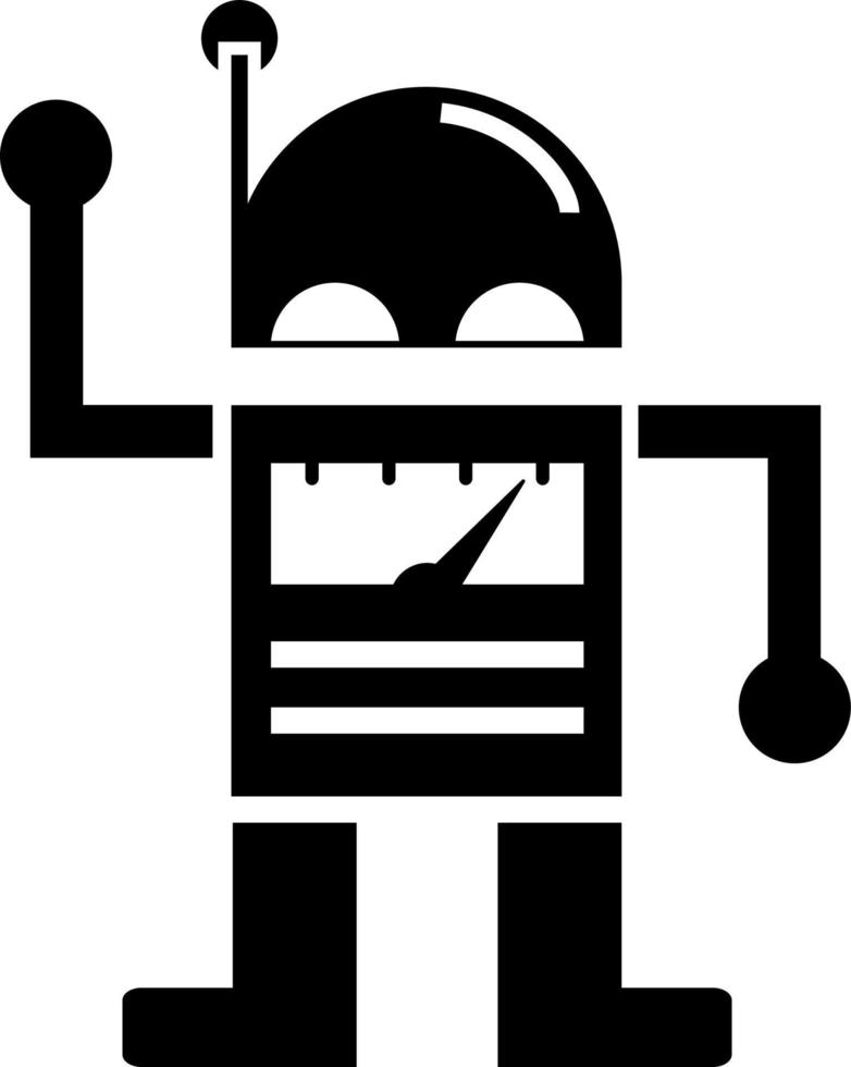 Robot, icon, technology. Element of minimalistic icon for mobile concept and web apps. Signs and symbols collection icon for websites, web design, mobile app on white background vector