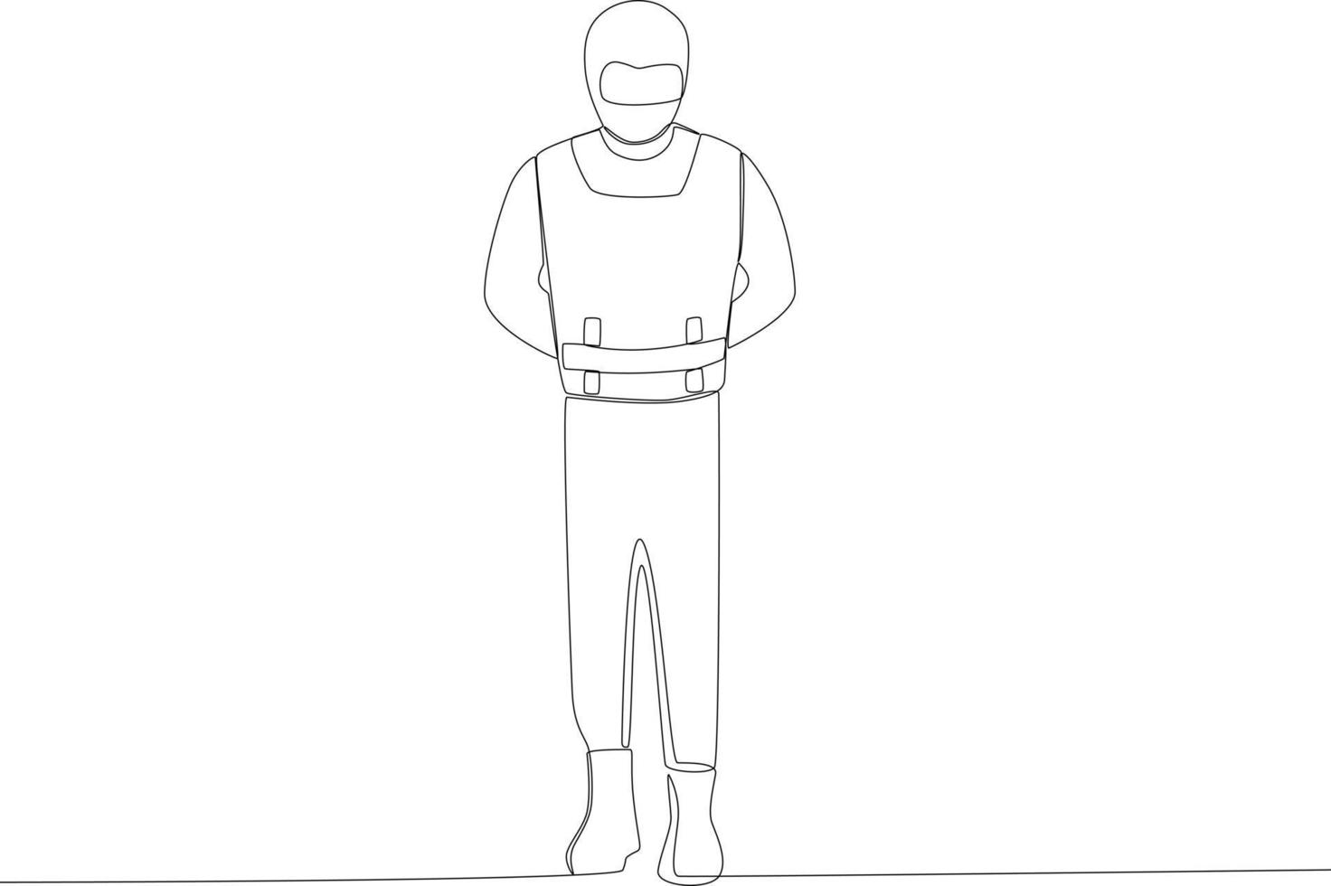 A man wearing a terrorist outfit. vector