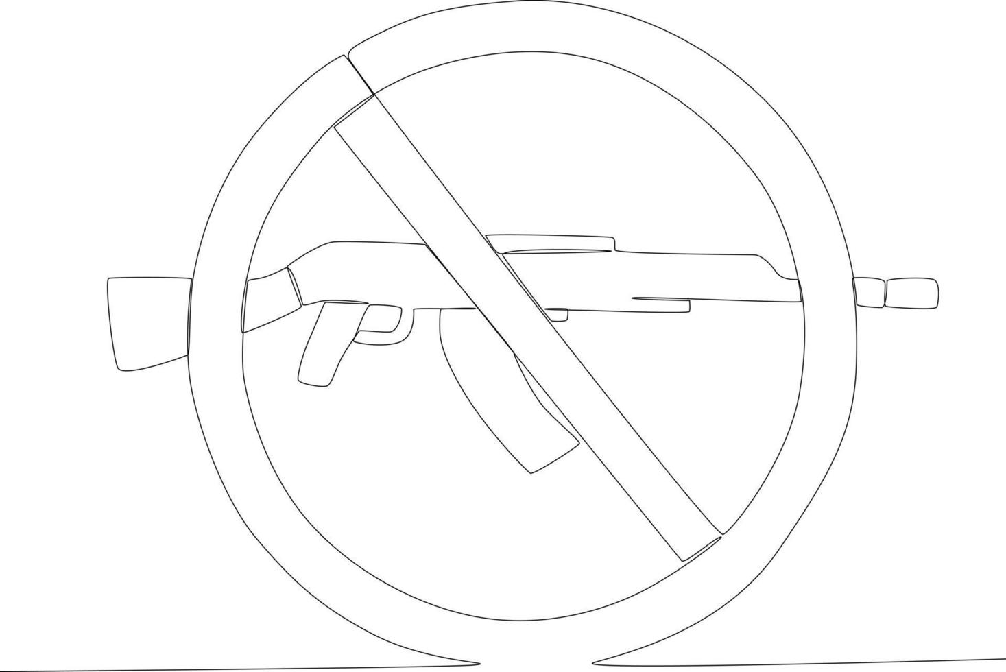 un póster prohibir el utilizar de pistolas vector