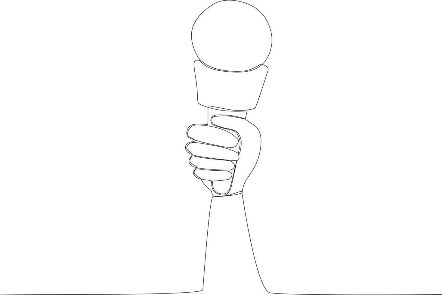 A simple modern microphone design vector