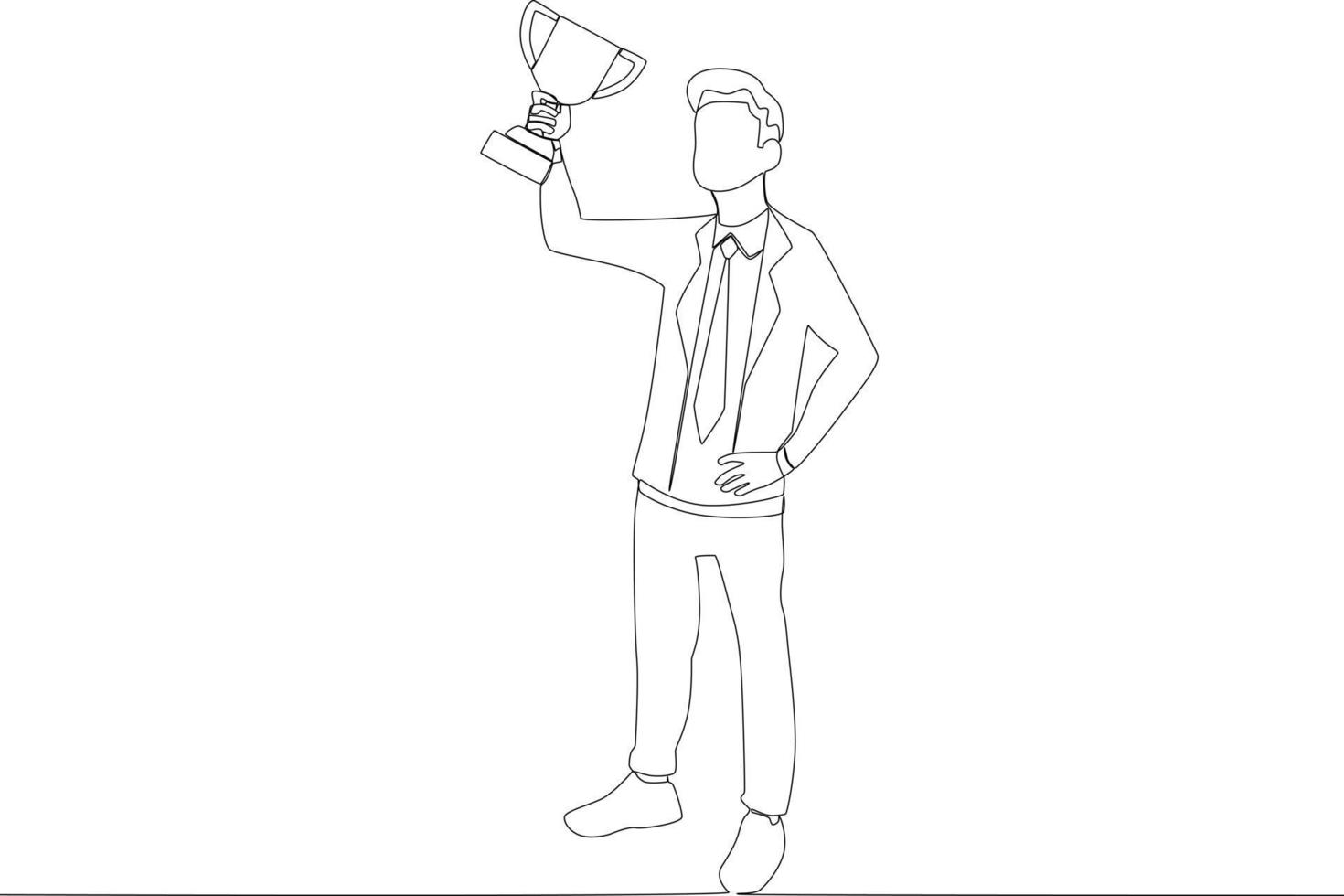 Simple trophies for employees vector