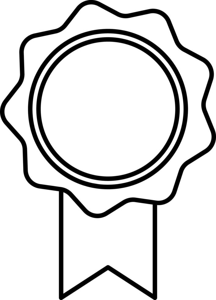 Line vector icon award, medal. Outline vector icon on white background