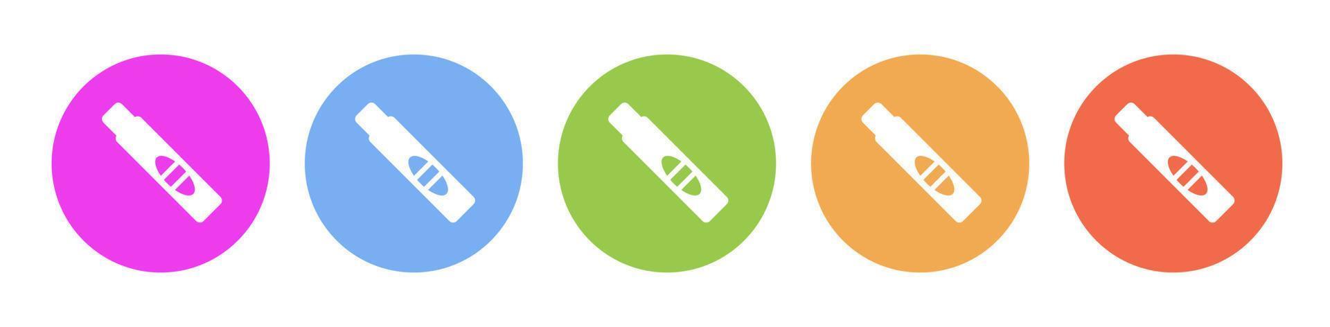Multi colored icon Pregnant test. Button banner round badge interface for application illustration on white background vector