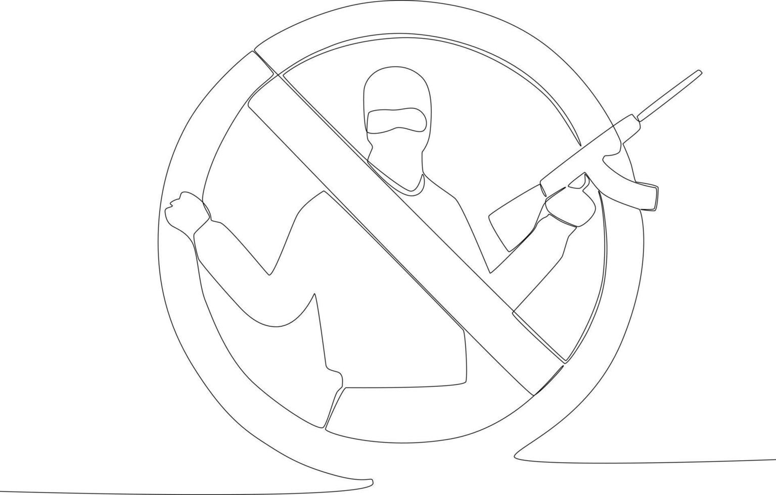 un póster de un hombre quien es prohibido a utilizar un pistola. vector