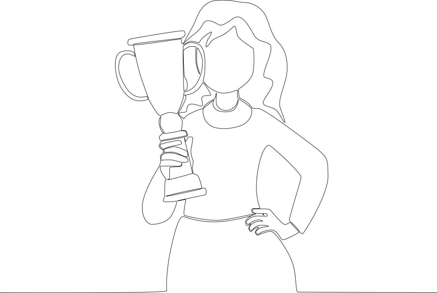 un nuevo diseño premio trofeo. vector