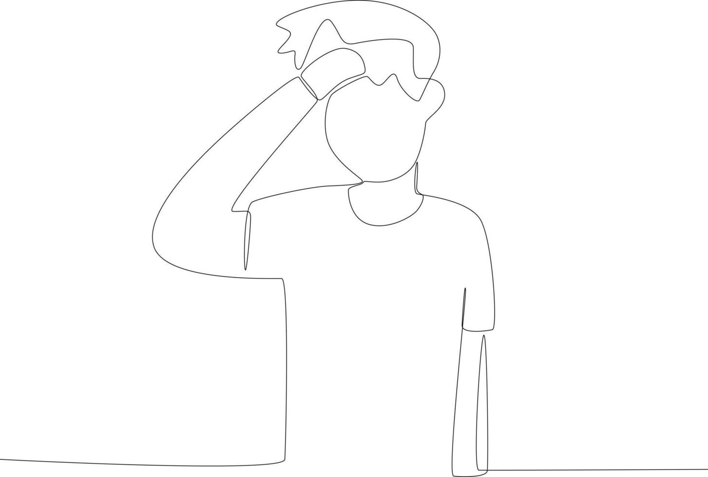 A man had a case of headache vector