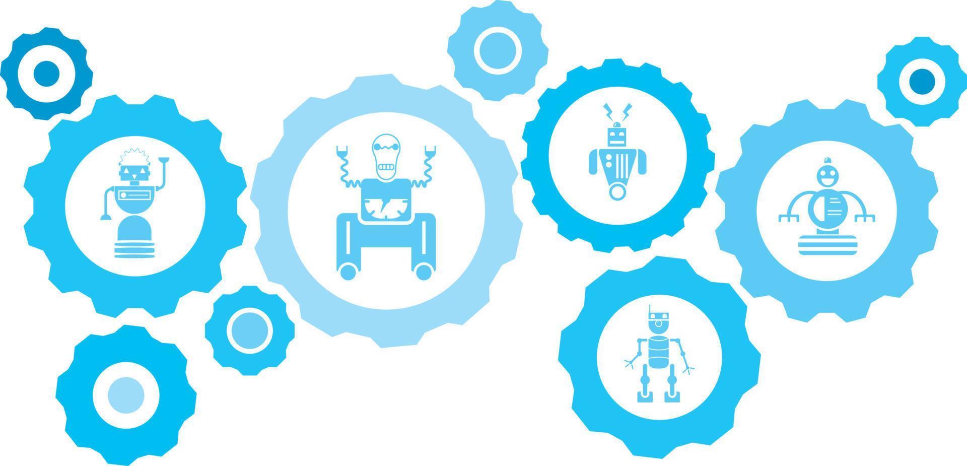 Handshake, businessman, business, icon blue gear set. Abstract background with connected gears and icons for logistic, service, shipping, distribution, transport, market, communicate concepts vector