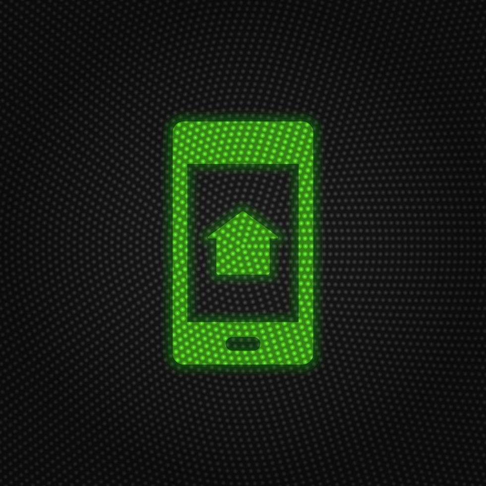 Phone, home new technology vector icon. New mobile technology traffic light style vector illustration on white background