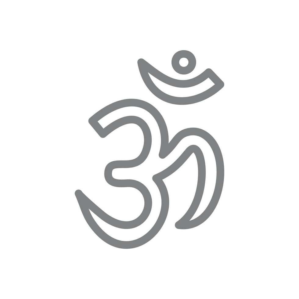 Om symbol vector icon. Spiritual concept vector illustration. on white background