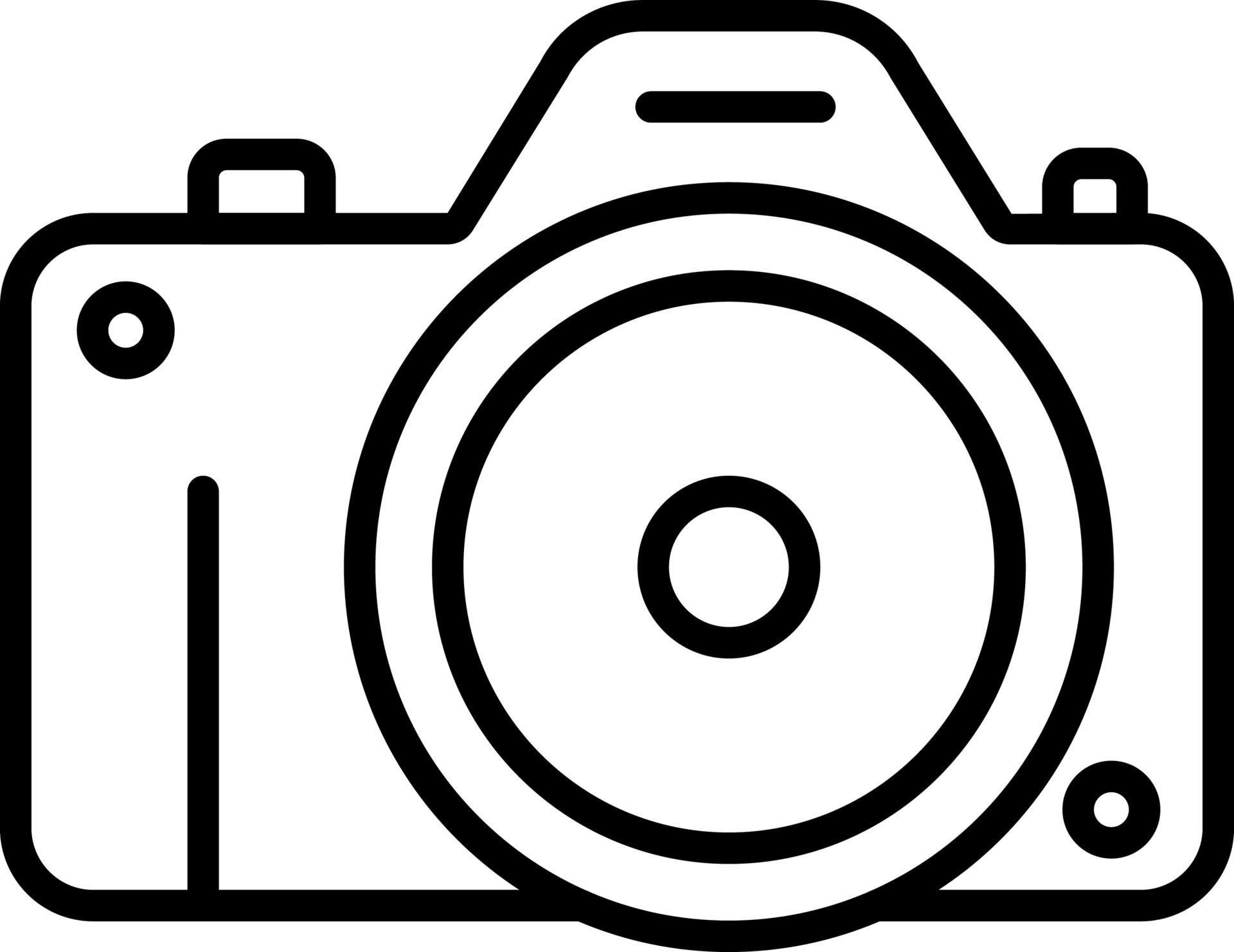 Camera, photo, photography vector icon on transparent background