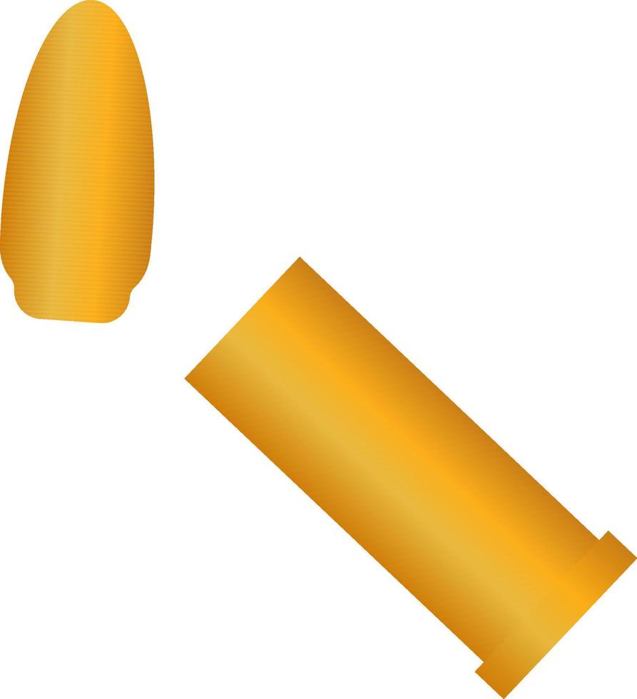 Gold bullet vector illustation. Gold bullet vector icon