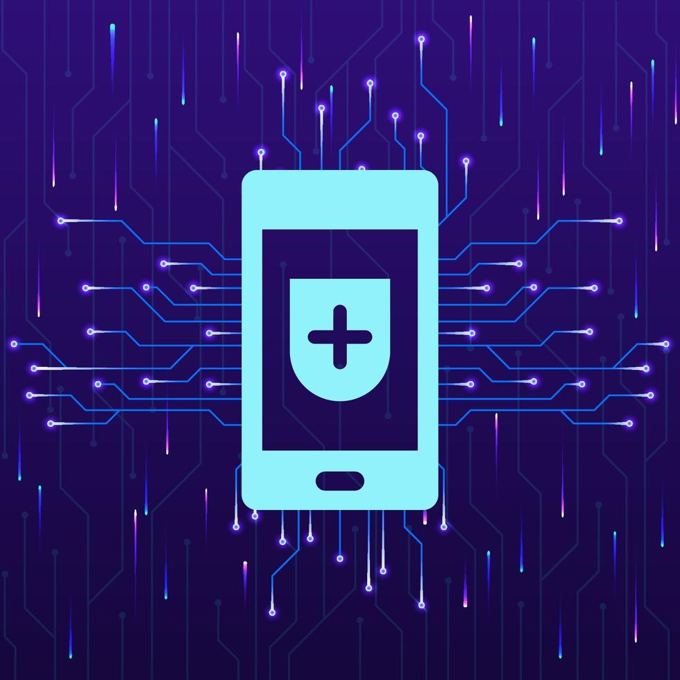 Phone, security new technology vector icon. New mobile technology concept vector illustration. Phone, security new technology vector icon on white background