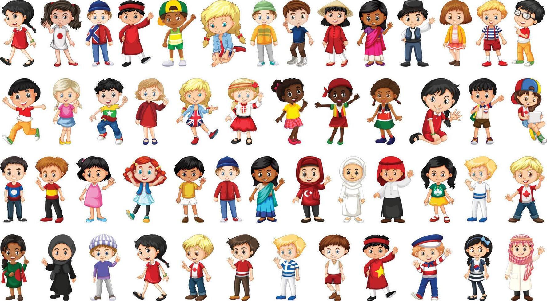 Set of human avatar from various cultures. Suitable for sticker, avatar, poster, education, etc vector