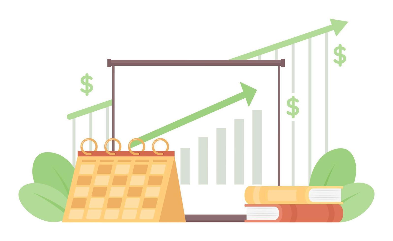 creciente ventas ingresos estrategia plano concepto vector Mancha ilustración. negocio crecimiento. editable 2d dibujos animados icono en blanco para web diseño. comercio electrónico márketing creativo idea para sitio web, móvil aplicación