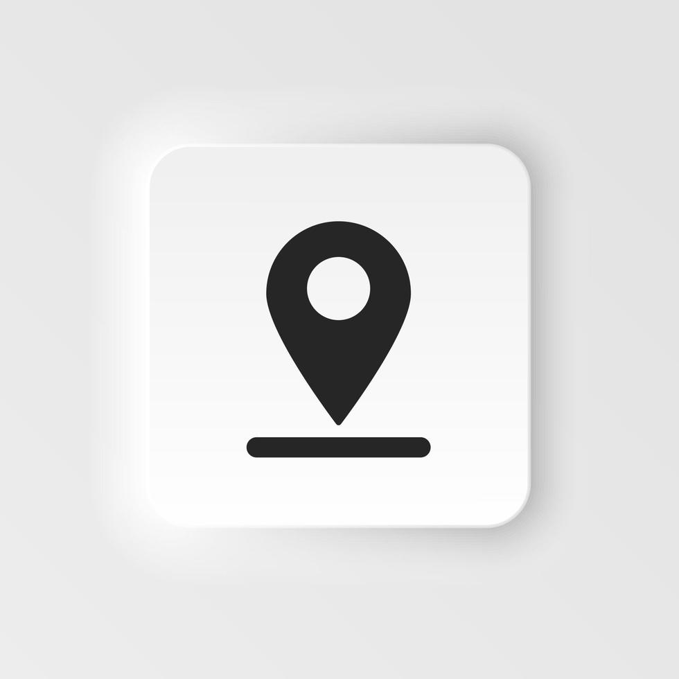 Location, navigation vector icon. Simple element neumorphic style illustration Location, navigation vector icon. Material concept vector illustration.