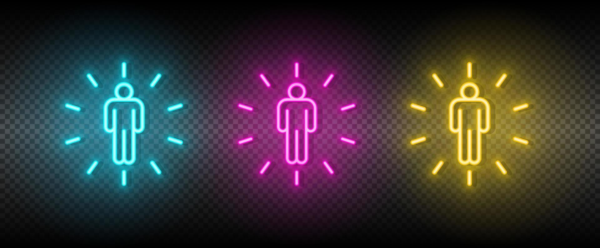 Enlightenment symbol neon vector icon