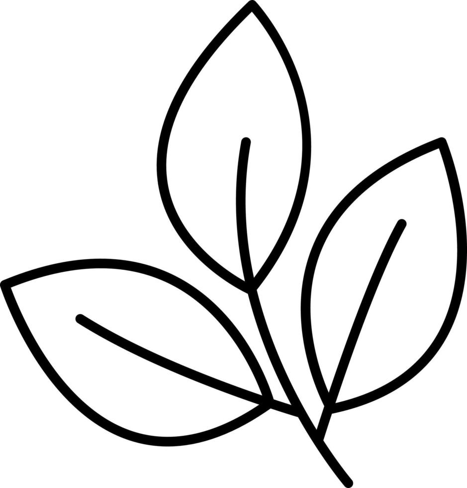 Bio, leaves, nature vector icon on transparent background. Outline Bio, leaves, nature vector icon